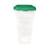 Contenedor Transparente, Tapa Color Verde, 1.2 L
