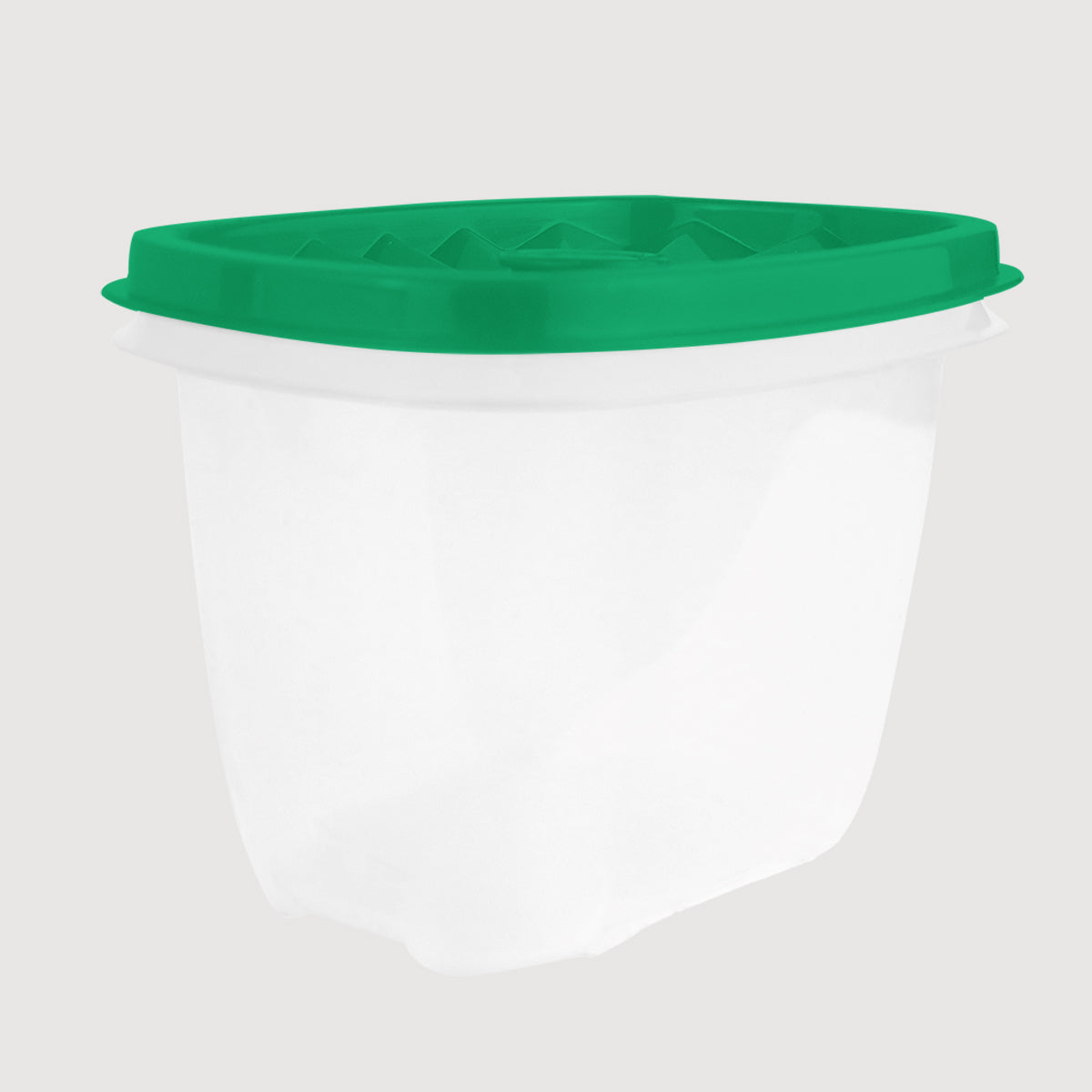 Contenedor Transparente, Tapa Texturizada Color Verde, 500 ml