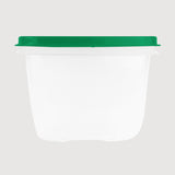 Contenedor Transparente, Tapa Texturizada Color Verde, 500 ml