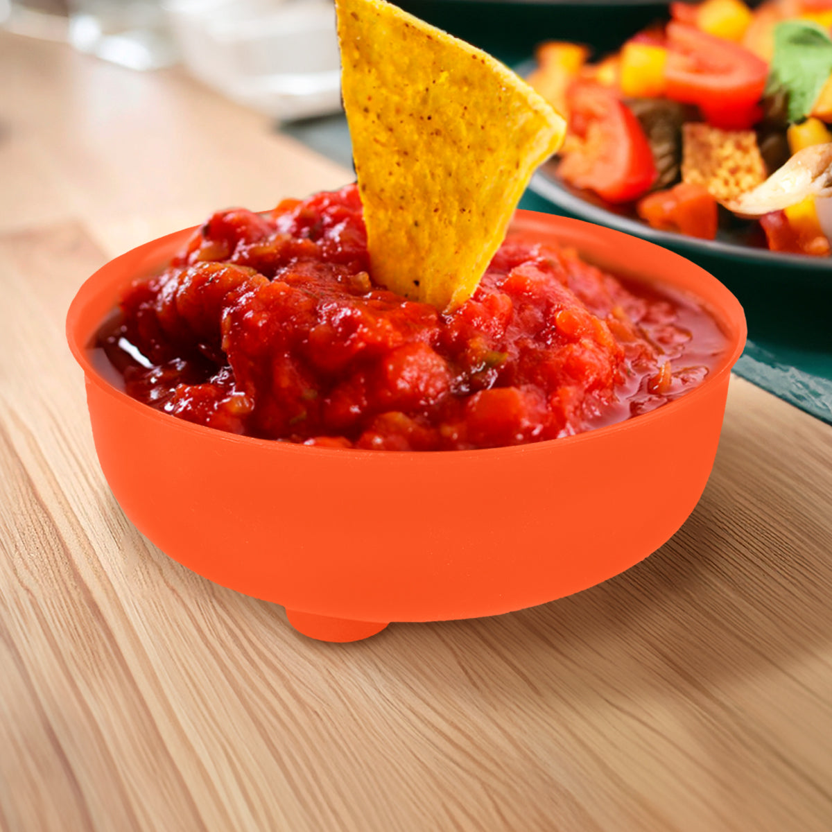 Molcajete de Plástico, Color Naranja, 350 ml