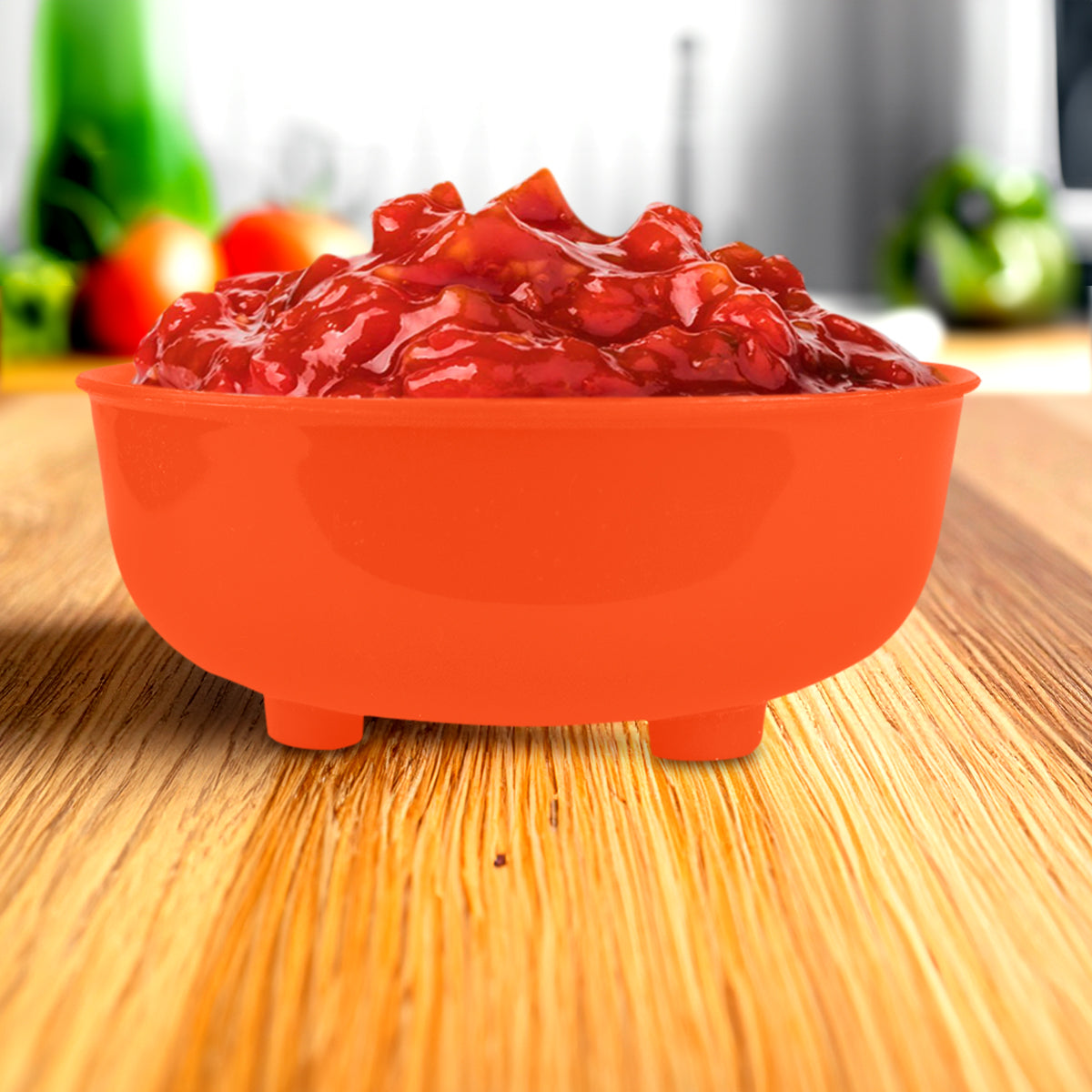 Molcajete de Plástico, Color Naranja, 350 ml