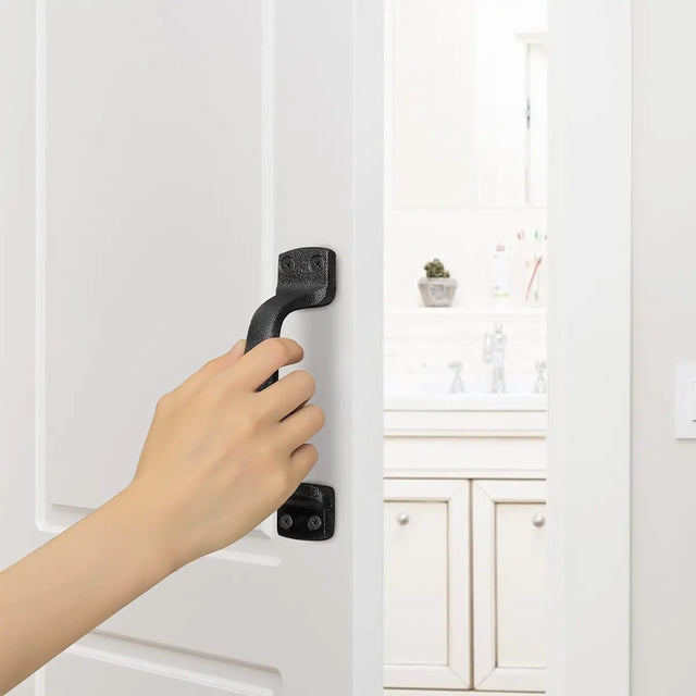 Manija de Puerta, Metal, Color Negro