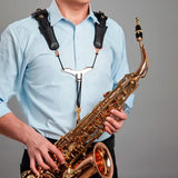 Correa de Saxofón de Cuero de Doble Hombro Universal