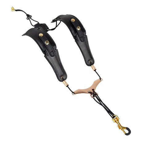 Correa de Saxofón de Cuero de Doble Hombro Universal