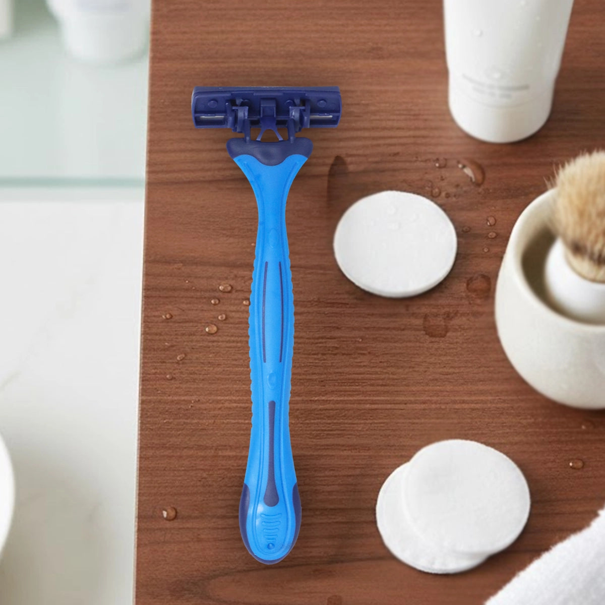 Rastrillo para Caballero, Color Azul, 2 pzas