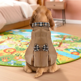Vestido Invernal para Mascota, Color Café, Moño