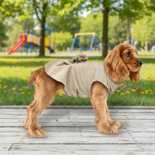 Vestido Invernal para Mascota, Color Beige