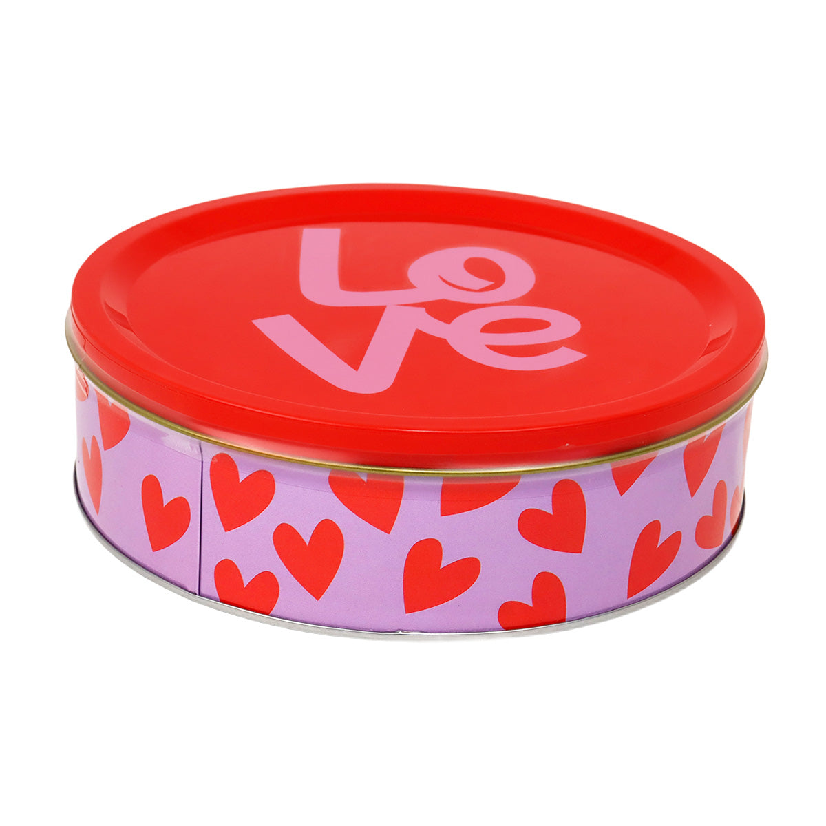 Caja Circular con Galletas "Love", 300 gr.