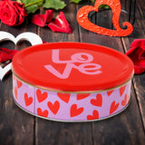 Caja Circular con Galletas "Love", 300 gr.