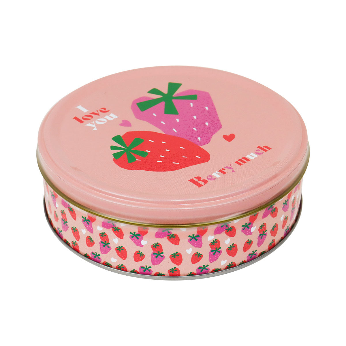 Caja Circular con Galletas "I Love You Berry Much", 114 gr.