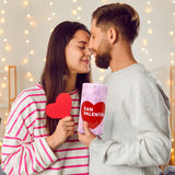 Caja Metálica con Galletas en Forma de Barquillo sabor Chocolate "San Valentín"