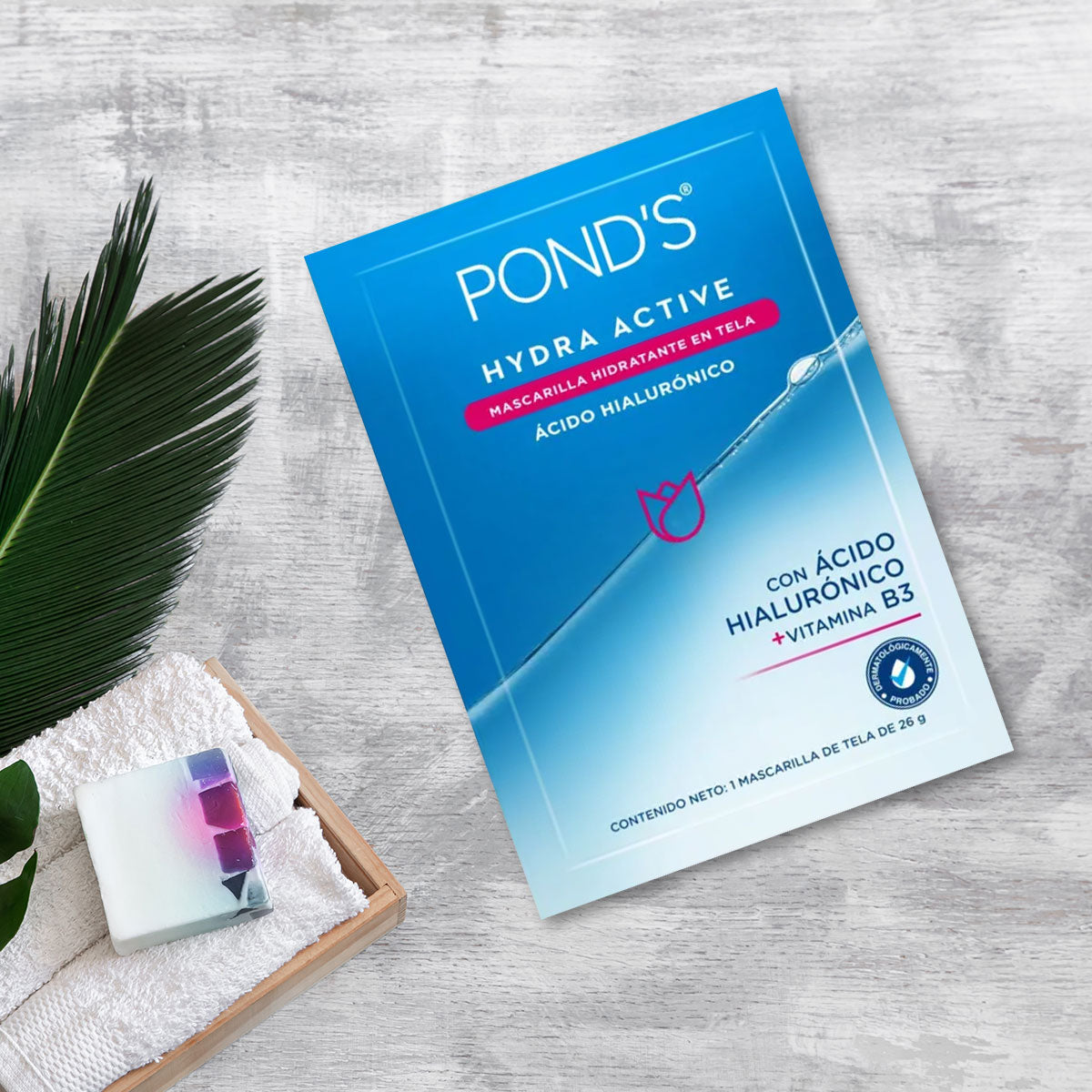 Mascarilla Hidratante Pond's Ácido Hialurónico + Vitamina B3