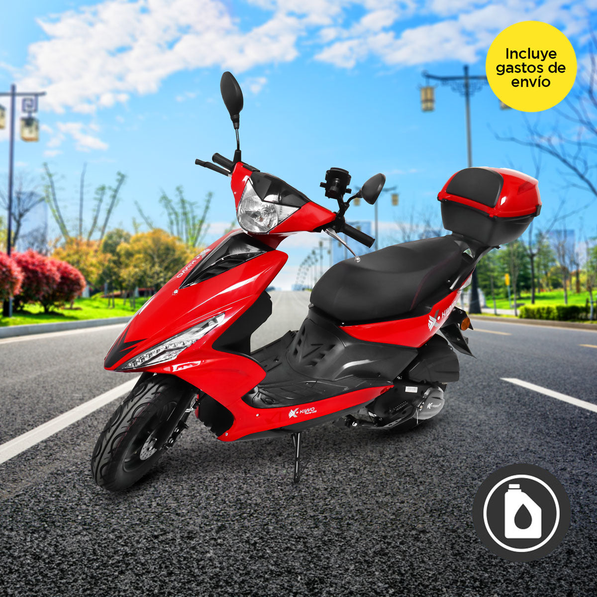 Motocicleta Kiwo Tora 125 2025 color Rojo