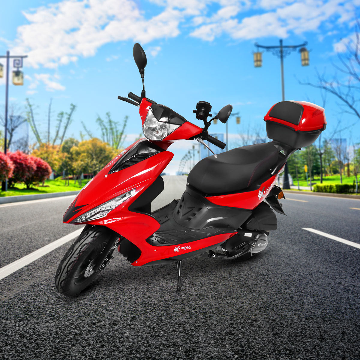Motocicleta Kiwo Tora 125 2025 color Rojo