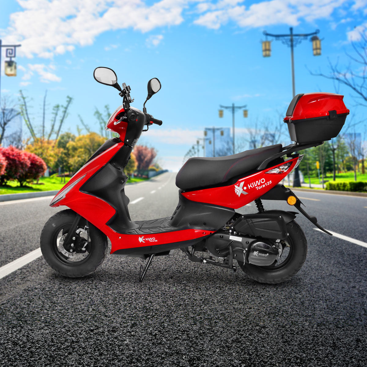 Motocicleta Kiwo Tora 125 2025 color Rojo