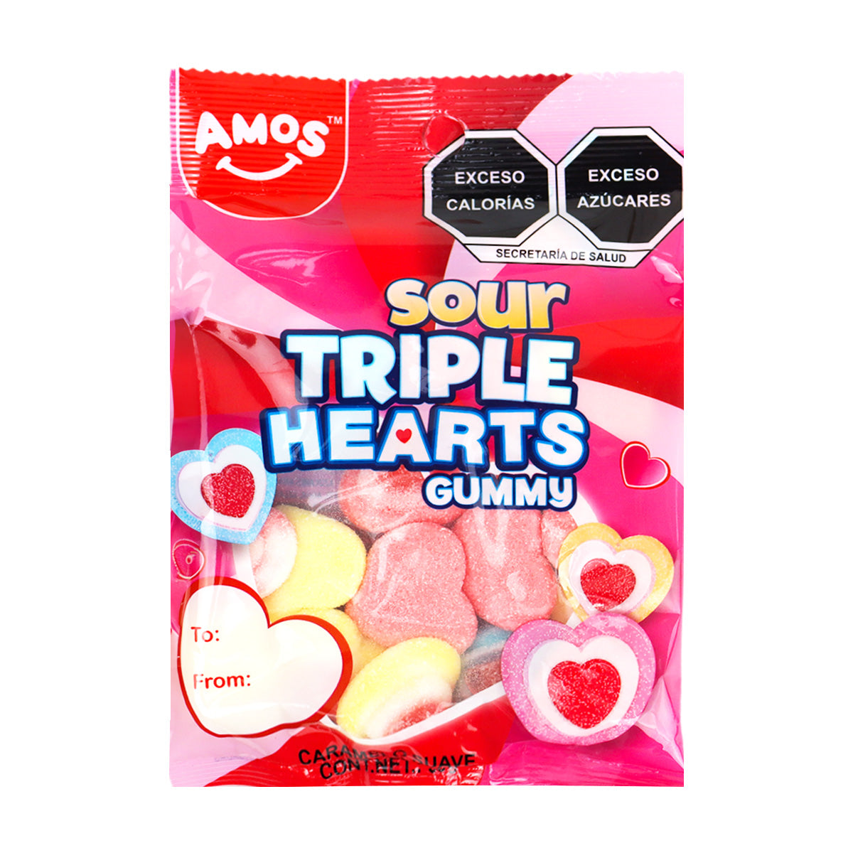 Caramelo Suave en Forma de Corazón, Amos 90gr.