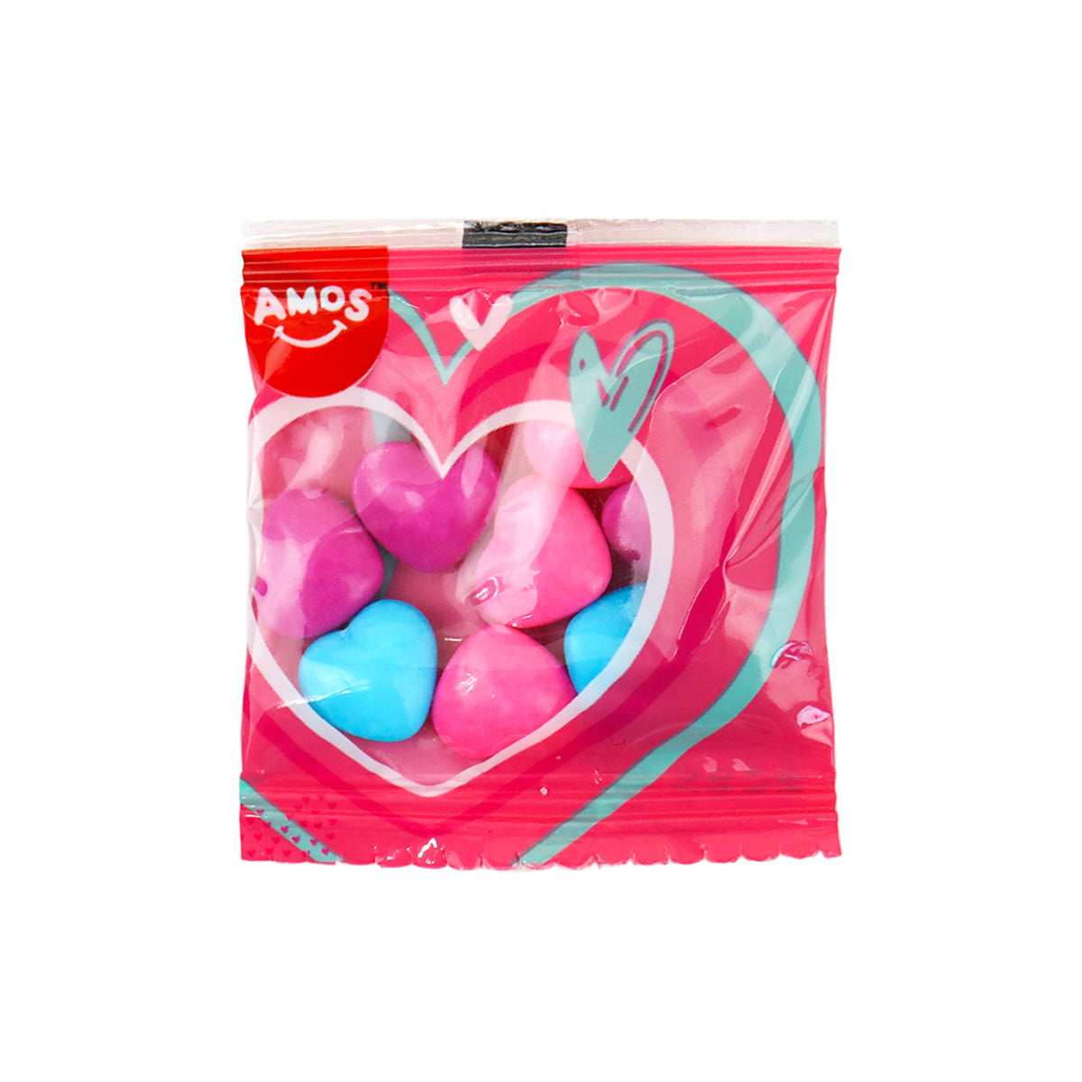 Caramelo macizo en Forma de Corazones, 70 gr.