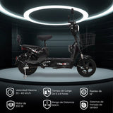 Bicicleta Eléctrica Hikari Negra, Kiwo