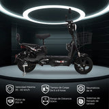 Bicicleta Eléctrica Hikari Negra, Kiwo