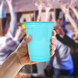 Vaso de Plástico para Fiesta, Color Azul, 40 pzas, 470ml