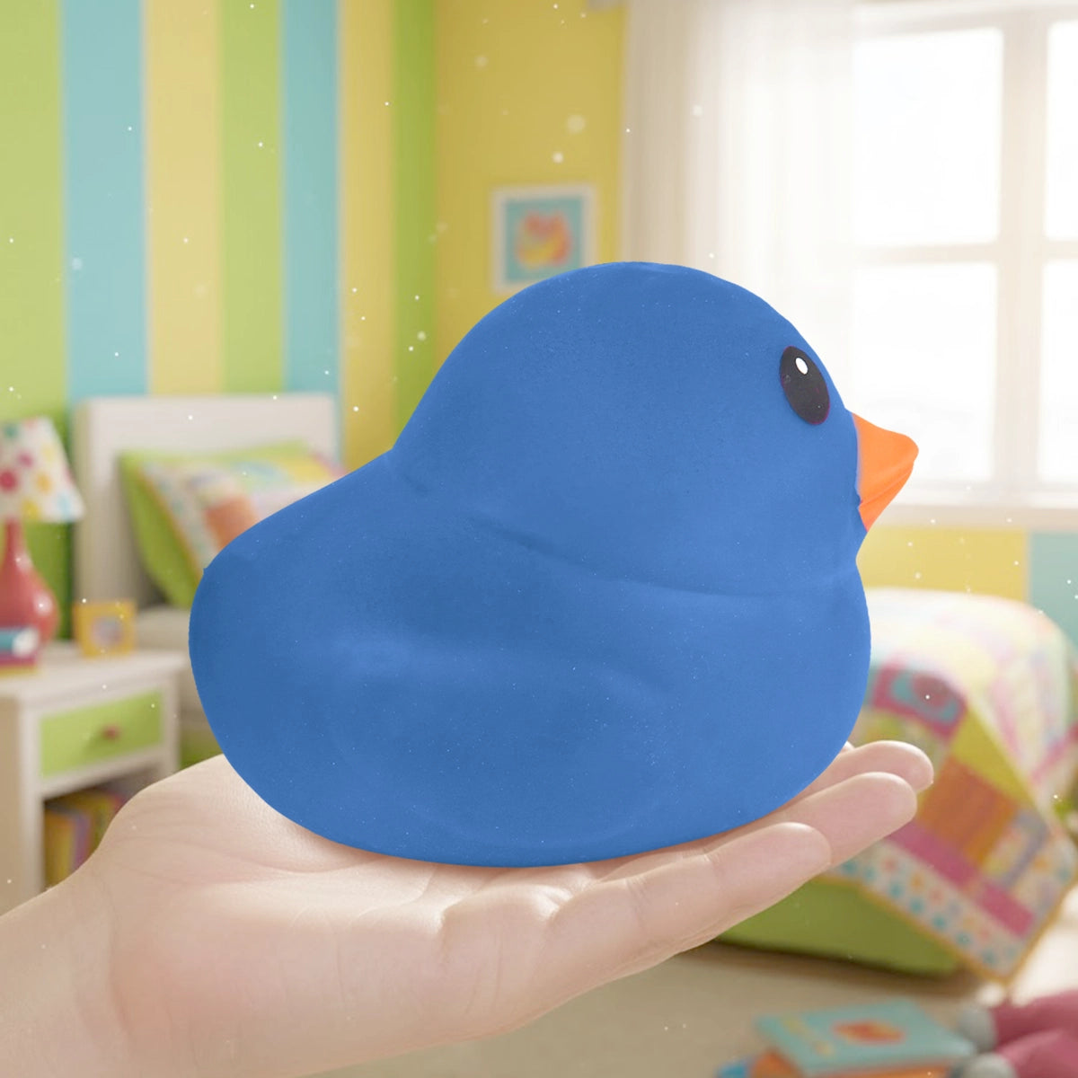 Squishy Antiestrés, Pato Jumbo, Color Azul