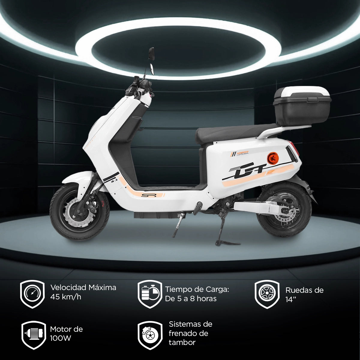 Bicicleta Eléctrica Kiwo N7A, color Blanco