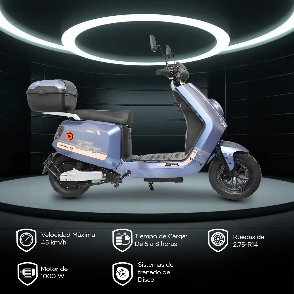 Bicicleta Eléctrica Kiwo N7A, color Gris Claro