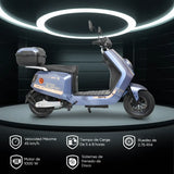 Bicicleta Eléctrica Kiwo N7A, color Gris Claro