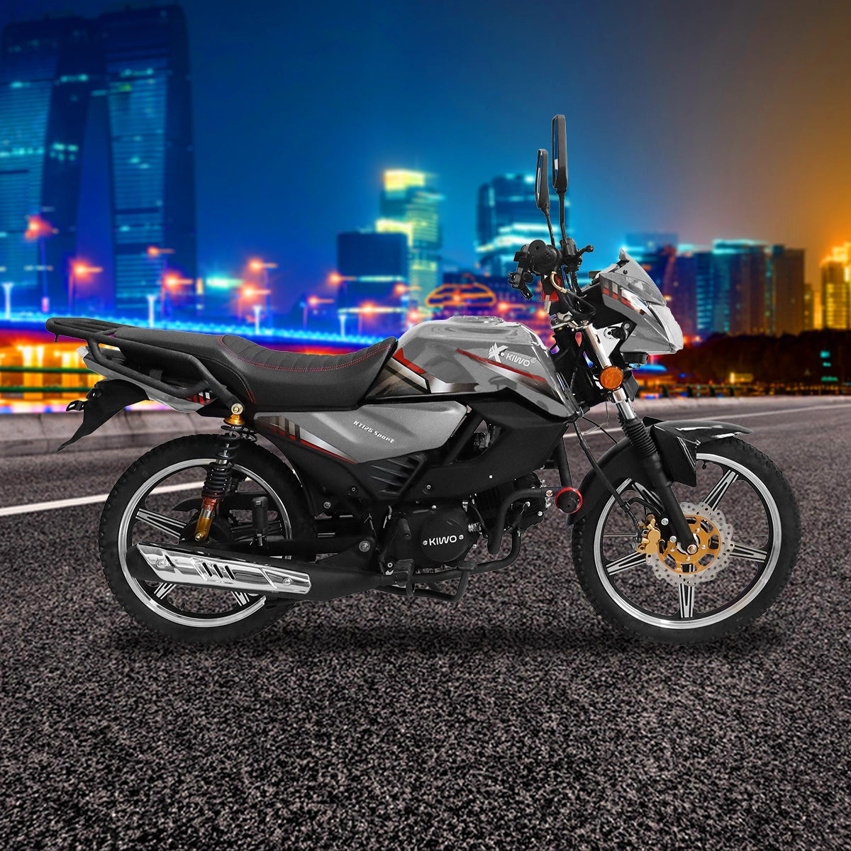 Motocicleta Kiwo KT-125, Sport, 2025, Color Gris