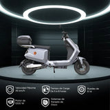 Bicicleta Eléctrica Kiwo N7, color Gris