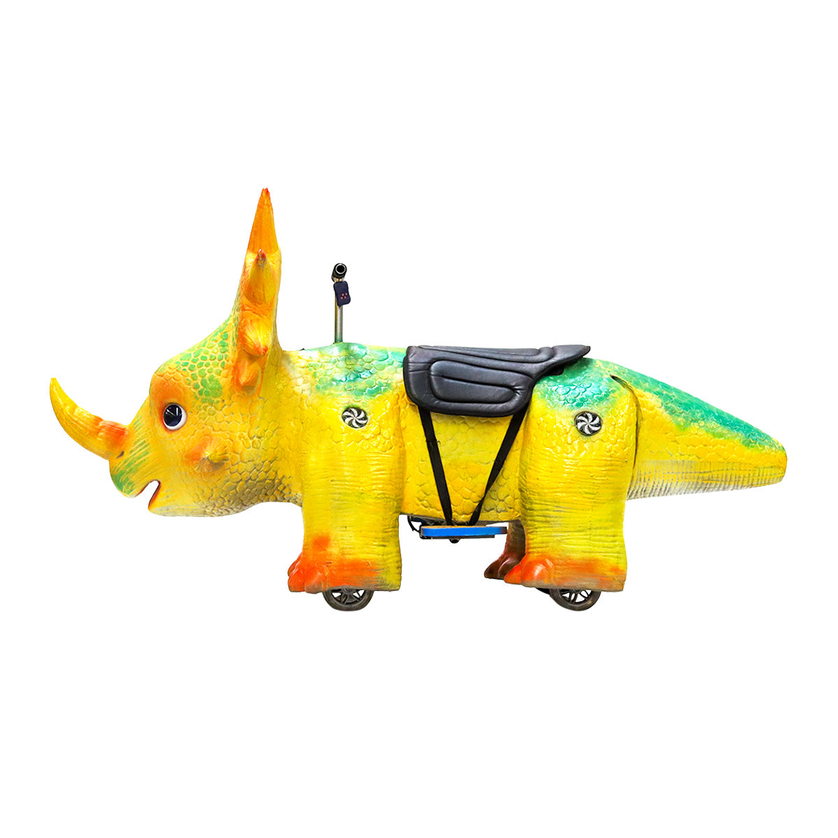 Dinosaurio Eléctrico color Amarillo con Verde