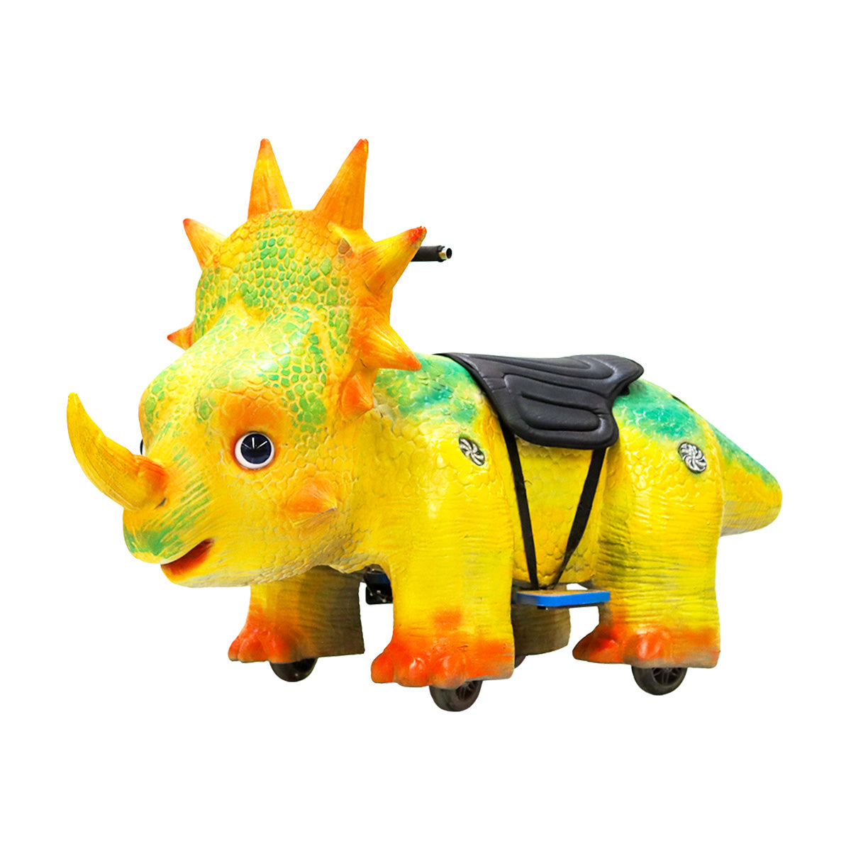 Dinosaurio Eléctrico color Amarillo con Verde