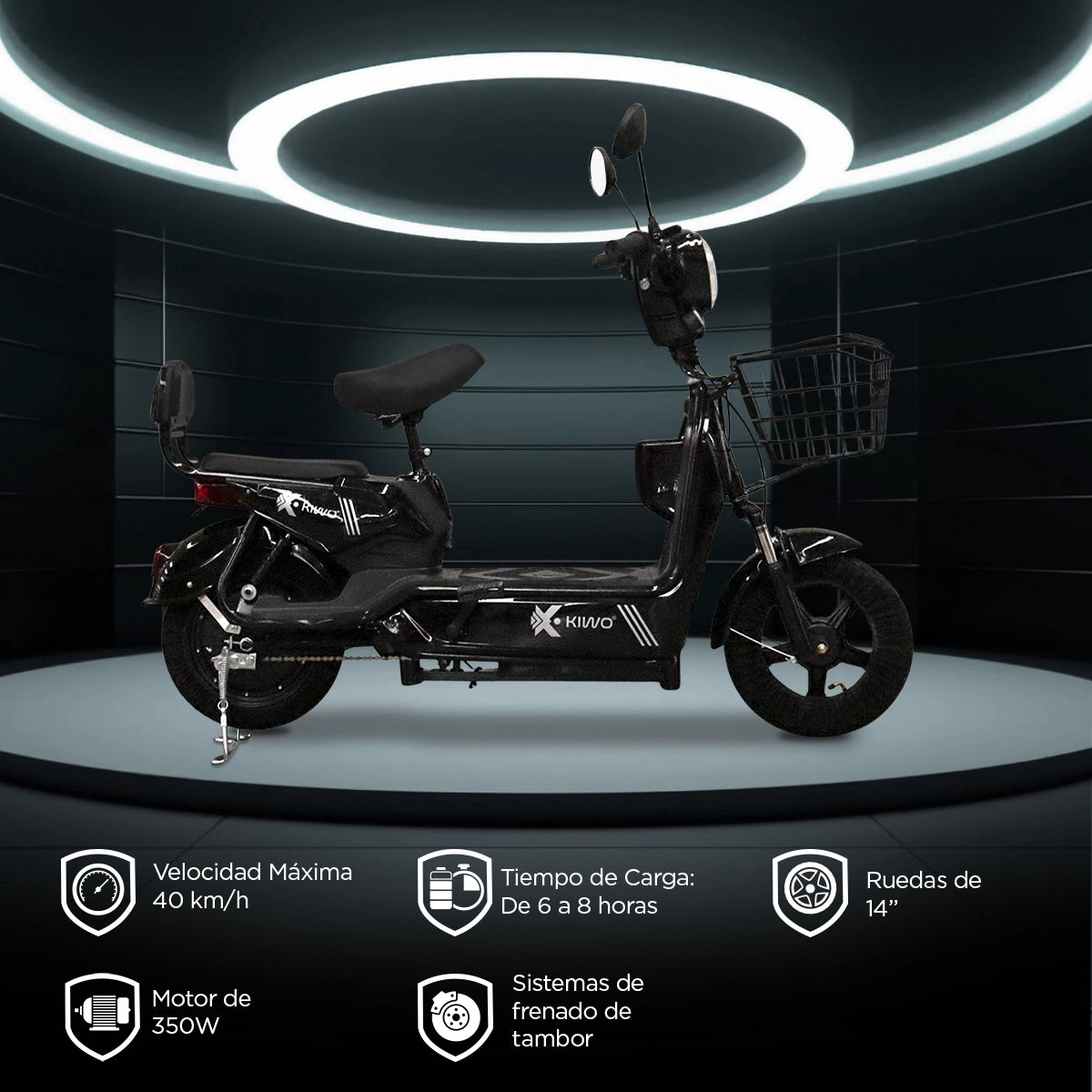 Bicicleta Eléctrica Gris Kiwo SH0Y801