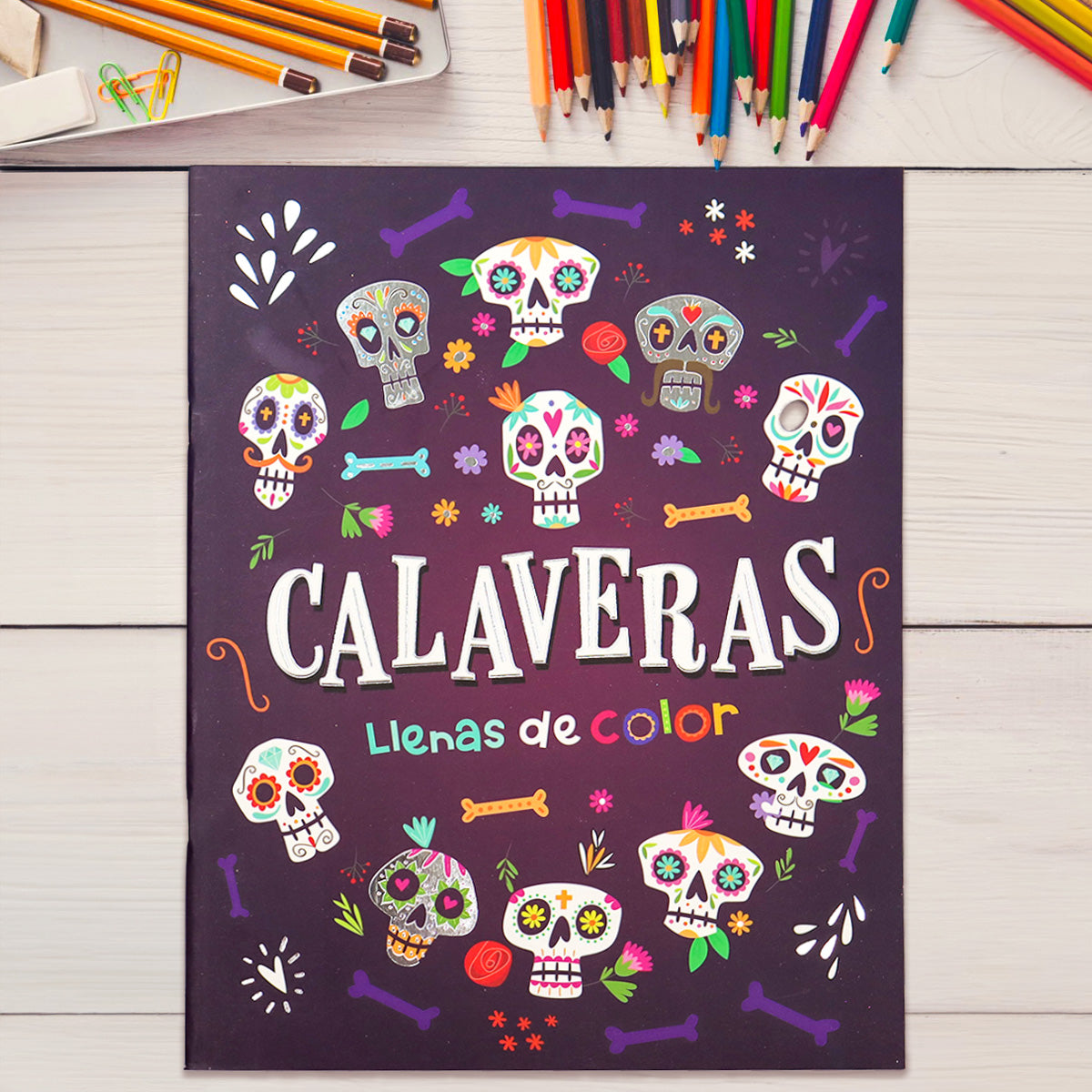 Libro para Colorear "Calaveras Llenas de Color"