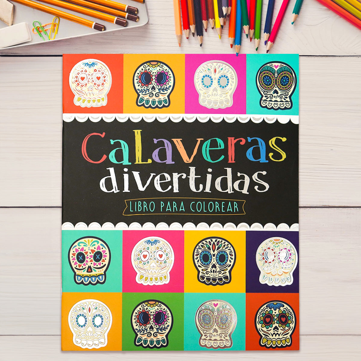 Libro para Colorear "Calaveras Divertidas"