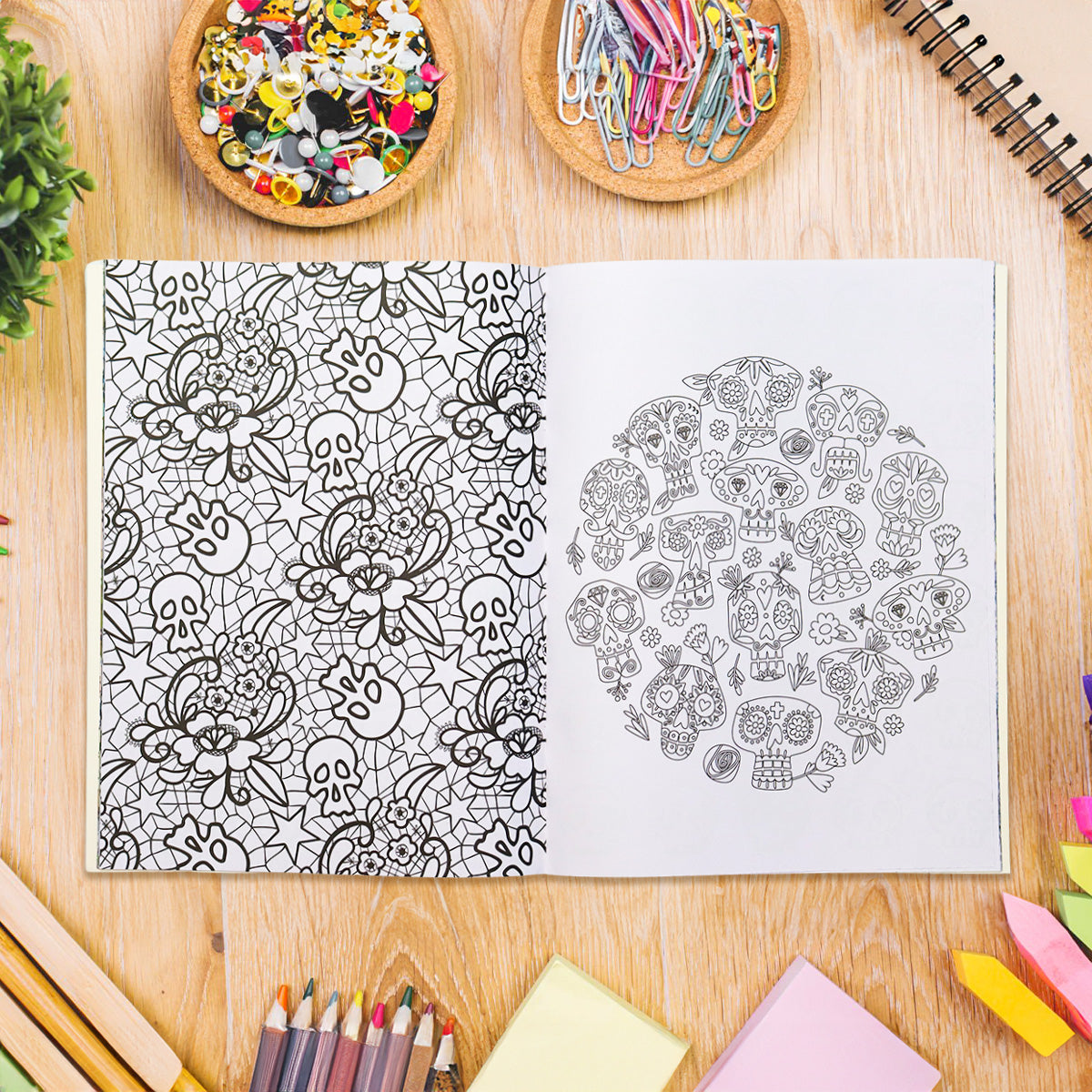 Libro para Colorear "Calaveras Divertidas"