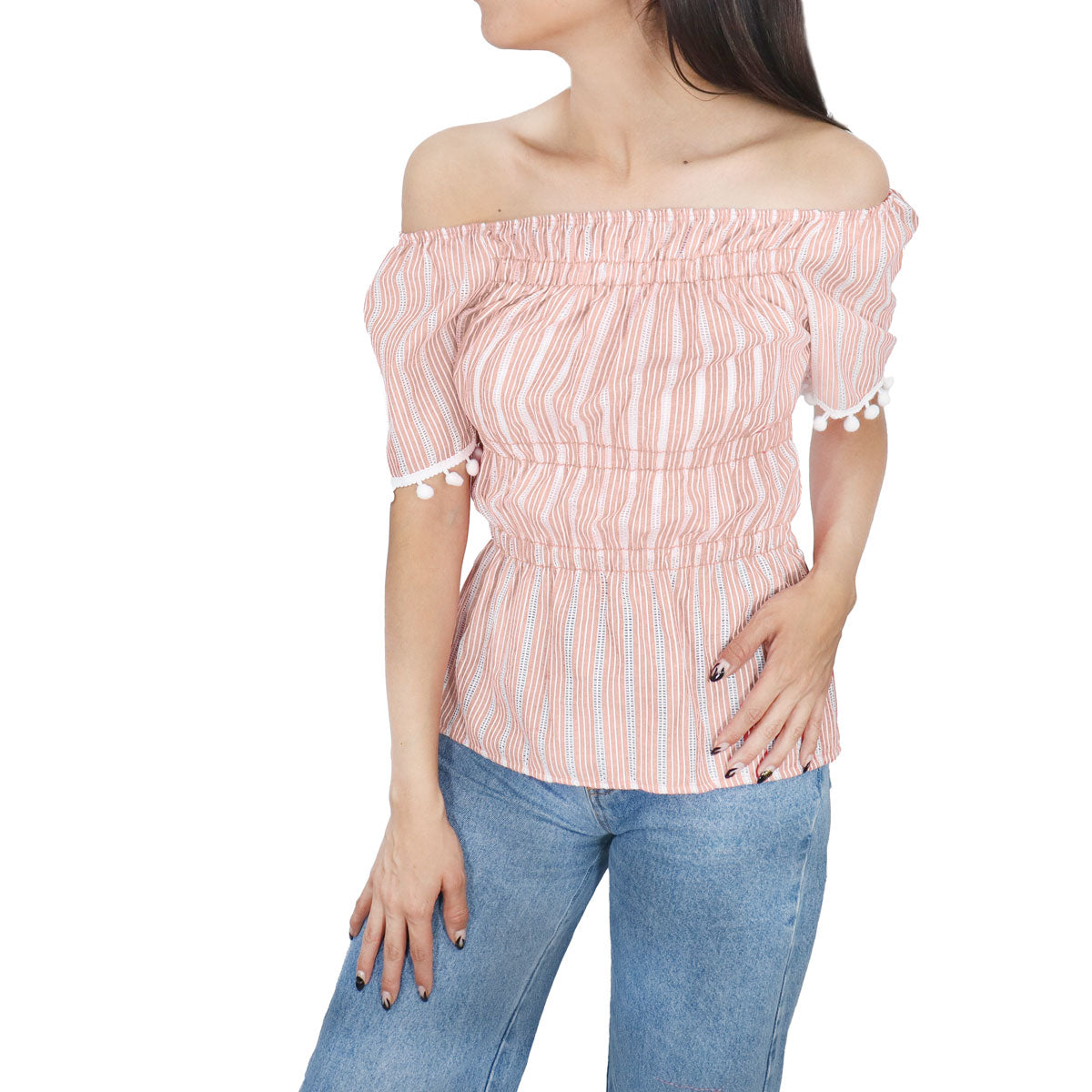 Blusa con Corte Campesino para Dama