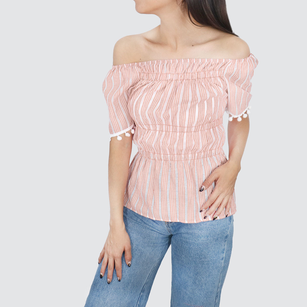 Blusa con Corte Campesino para Dama