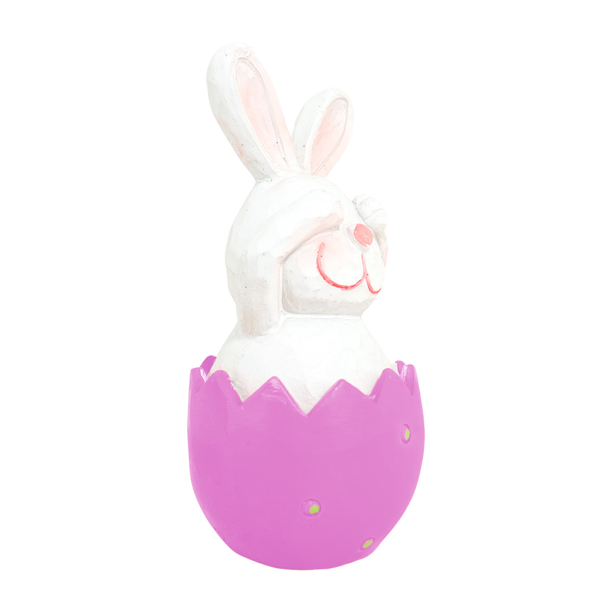 Decoración Conejo Saliendo de Huevo de Pascua, Color Morado