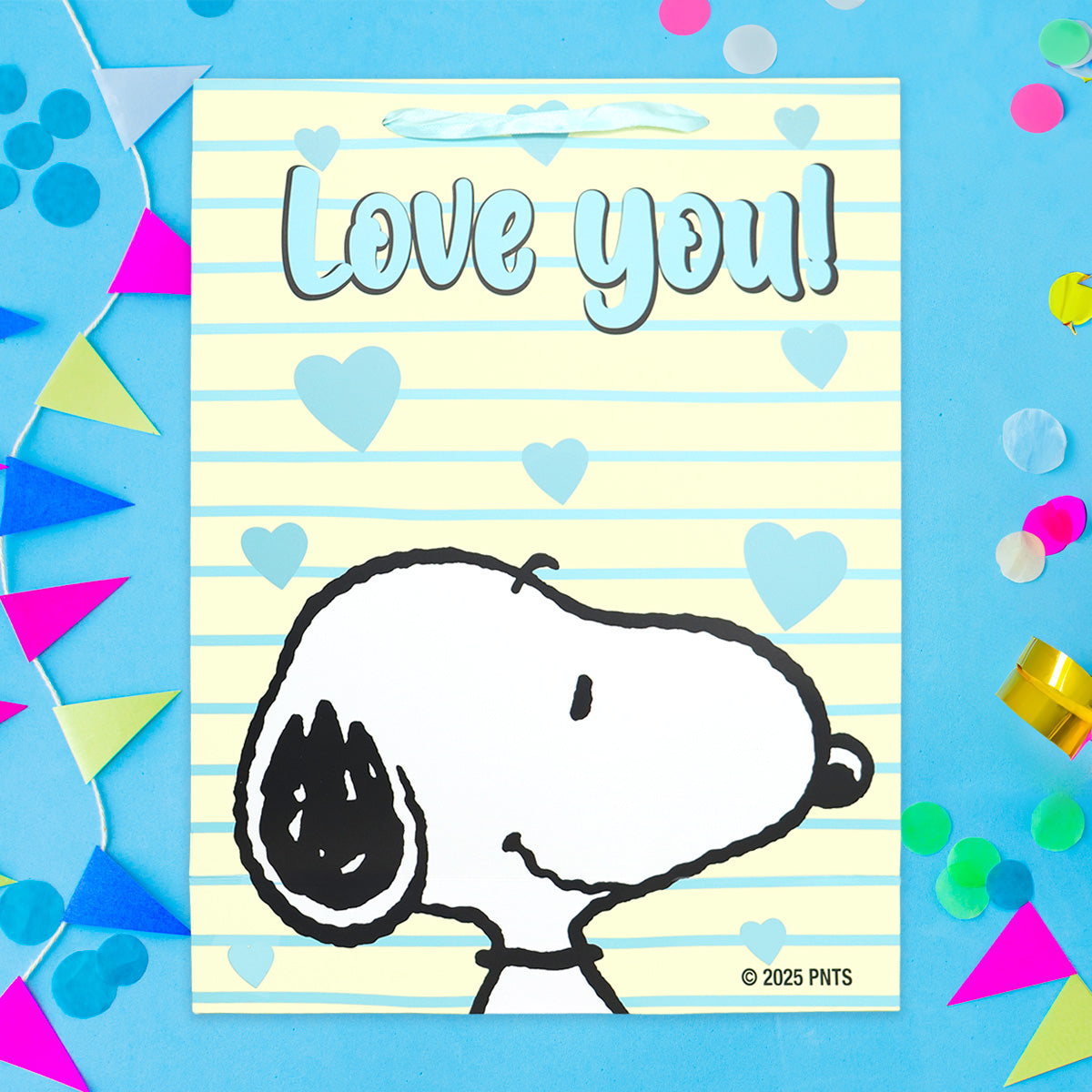 Bolsa de Regalo Snoopy "Love you", Acabado Metálico