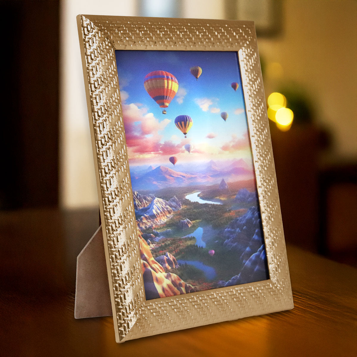 Portarretrato Globos, Color Oro, 10x15 cm