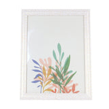 Portarretrato, Acuarela, Plantas, Color Blanco