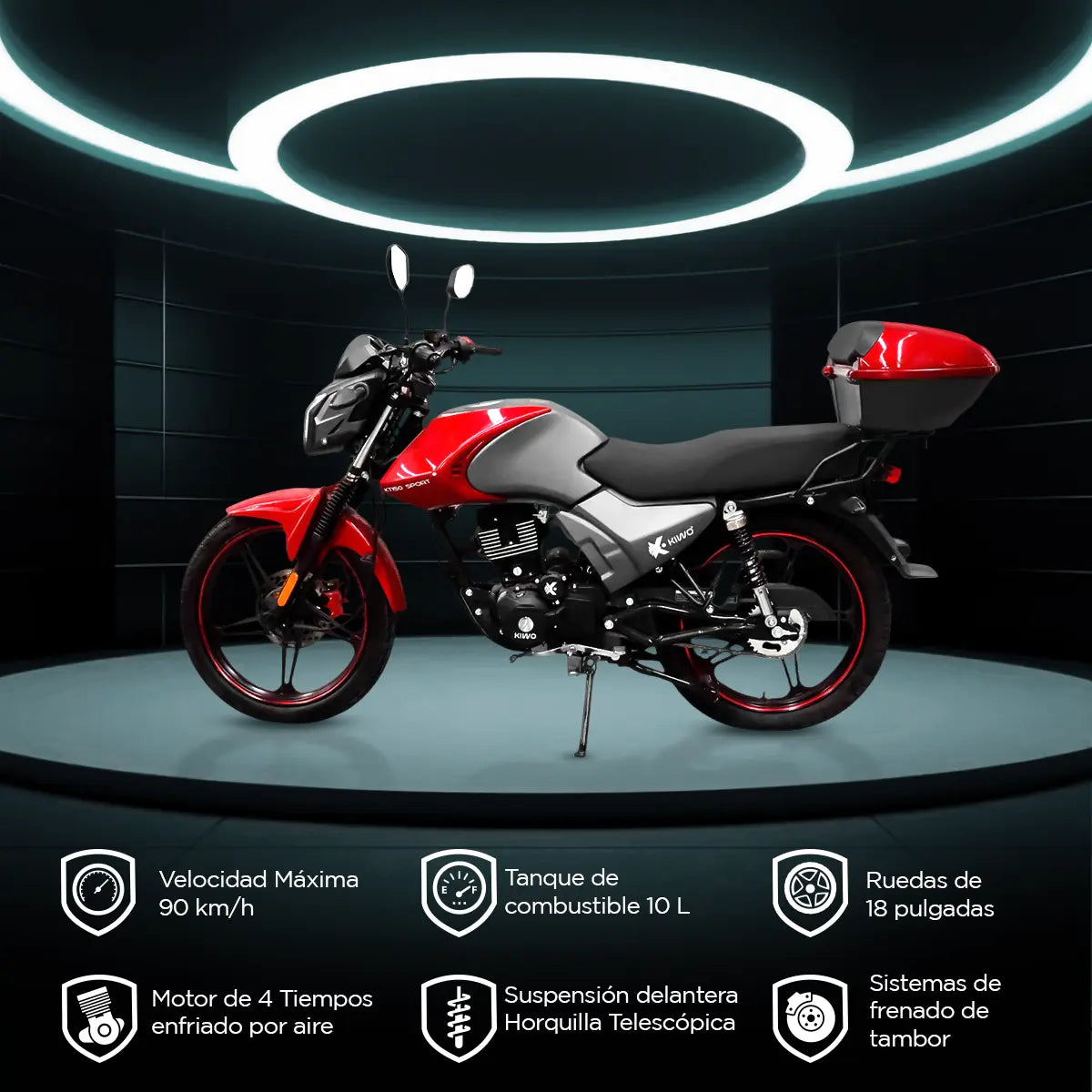 Motocicleta Kiwo, Color Rojo, KT150 Sport, 2025