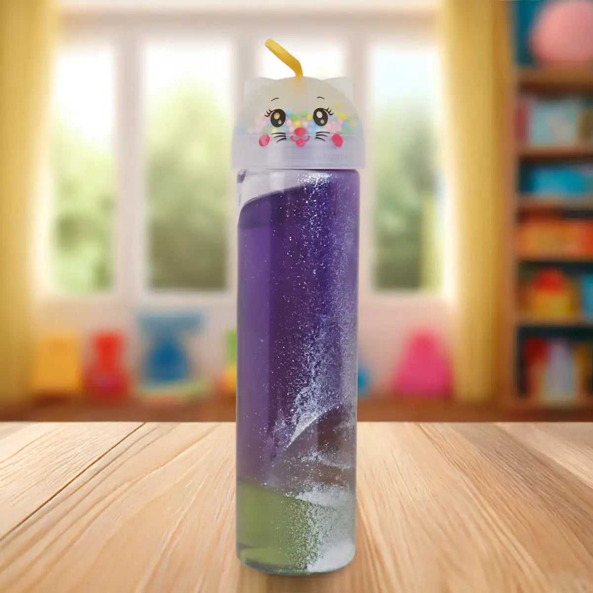 Slime, Gatito, Color Morado y Verde