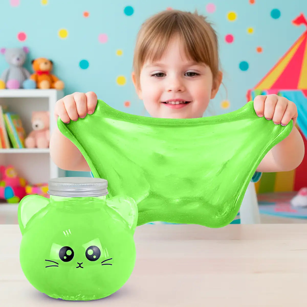 Slime, Gato, Color Verde