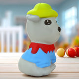 Squishy Antiestrés, Perrito con Sombrero, Color Gris