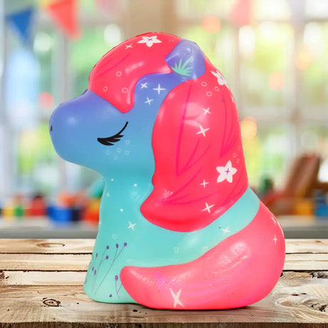 Squishy Antiestrés, Corcel, Color Rosa y Verde