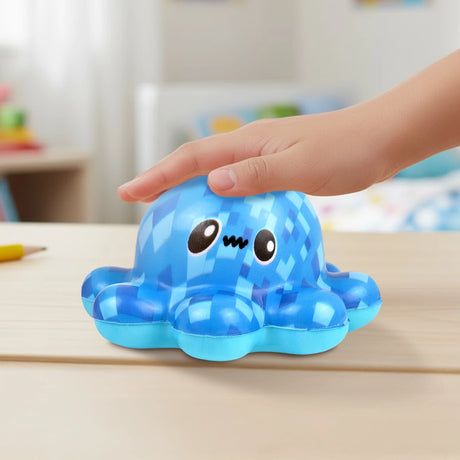 Squishy Antiestrés, Pulpo, Color Azul