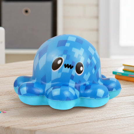 Squishy Antiestrés, Pulpo, Color Azul
