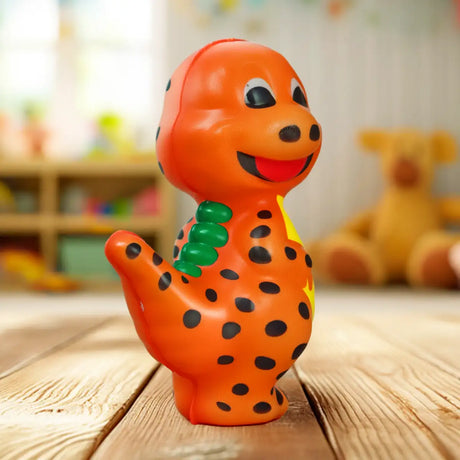 Squishy Antiestrés, Dinosauro Lunares, Color Naranja